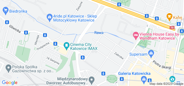 Mapa dojazdu Ewamed - Badania psychotechniczne Katowice