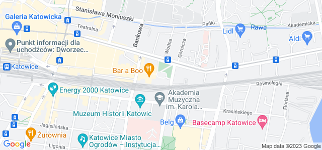 Mapa dojazdu Śródmieście - Kościół pw. Niepokalanego Poczęcia Najświętszej Maryi Panny Katowice