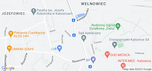 Mapa dojazdu Wełnowiec - Kościół pw. Najświętszej Maryi Panny Wspomożenia Wiernych Katowice