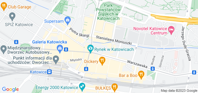 Mapa dojazdu Zakład Ubezpieczeń Społecznych. Inspektorat Katowice