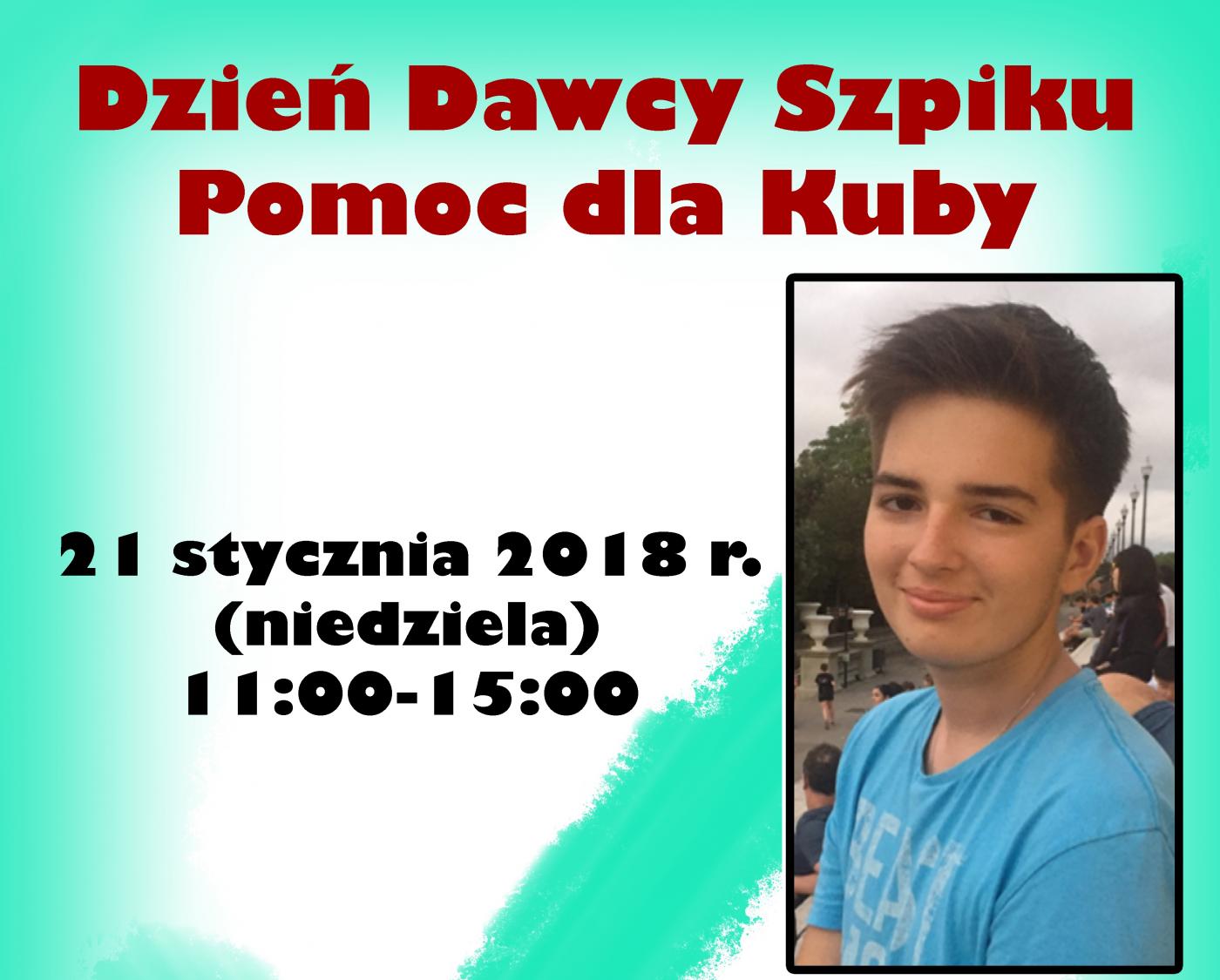 Poszukiwany dawca szpiku​ dla Kuby!