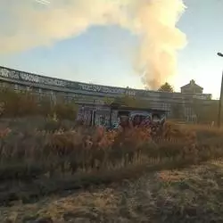 Pożar na terenie zabytkowej lokomotywowni w centrum Katowic!