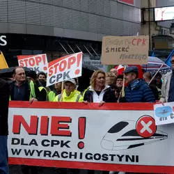 Protest przeciw CPK/KDP