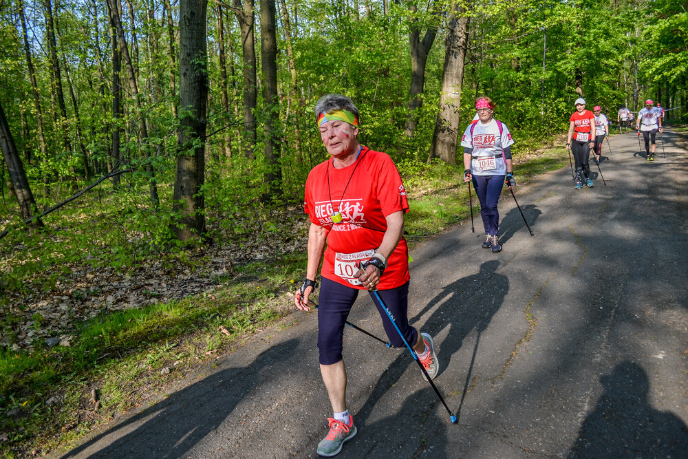 Około tysiąc osób wzięło udział w kolejnej edycji Biegu z Flagą na terenie Doliny Trzech Stawów w Katowicach. Biegacze i zawodnicy nordic walking w białych i czerwonych koszulkach ułożyli wspólnie długą na około sto metrów żywą flagę. Mamy zdjęcia!