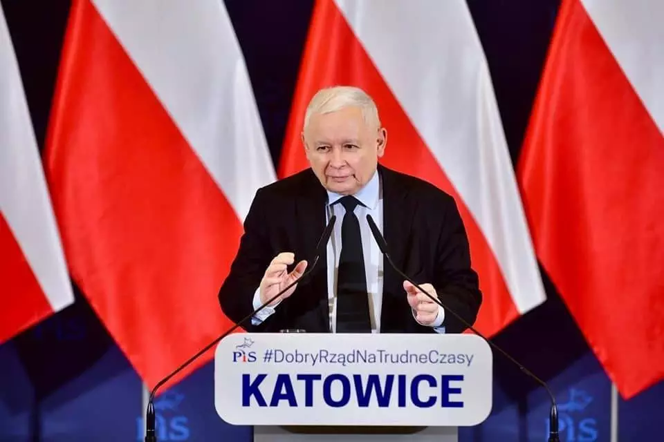 Do Katowic przyjechał prezes Prawa i Sprawiedliwości Jarosław Kaczyński / fot. FB PiS