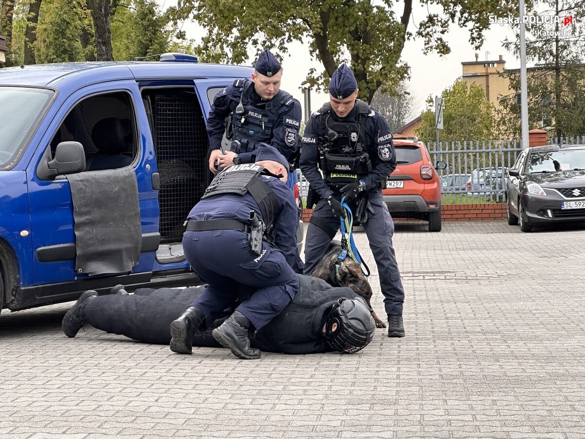 Katowiccy przewodnicy psów z pokazem w Szkole Policji / fot. KMP Katowice