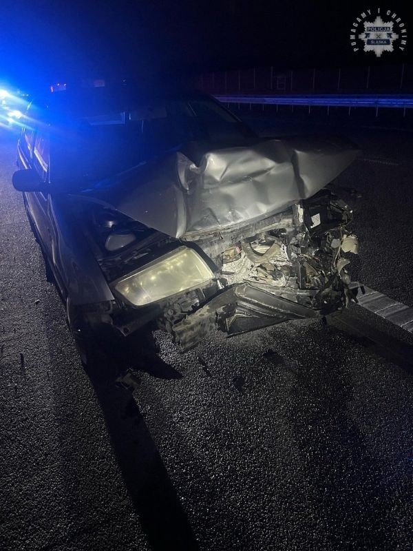Groźna kolizja na A1. Narkotyki, brak prawa jazdy i ranna pasażerka