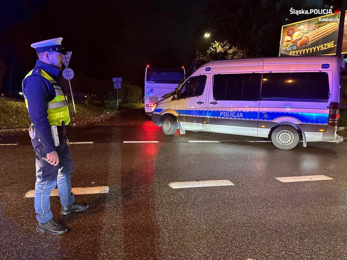 Policjanci na meczu GKS Katowice - Korona Kielce / fot. KMP Katowice