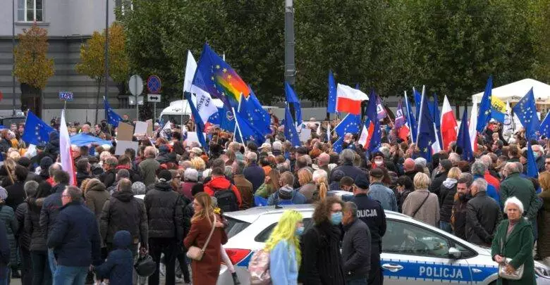 "My ZostajeMY w UE! Jeste&#347;my z Europ&#261;". Manifestacja w Katowicach [WIDEO]