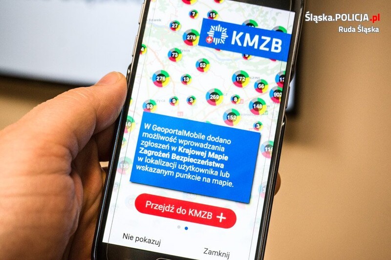 Policja zachęca do korzystania z Krajowej Mapy Zagrożeń