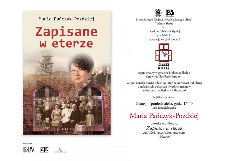 Spotkanie z Marią Pańczyk-Pozdziej w ramach cyklu "Śląski Witraż"