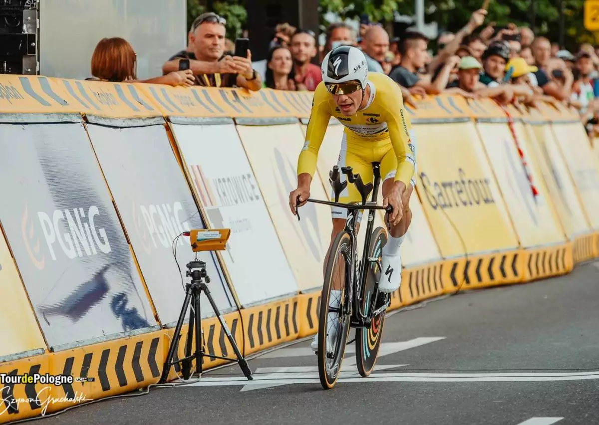 Remi Cavagna (Deceuninck – Quick Step) wygrał szósty etap 78. Tour de Pologne – jazdę indywidualną na czas w Katowicach / fot. Tour de Pologne