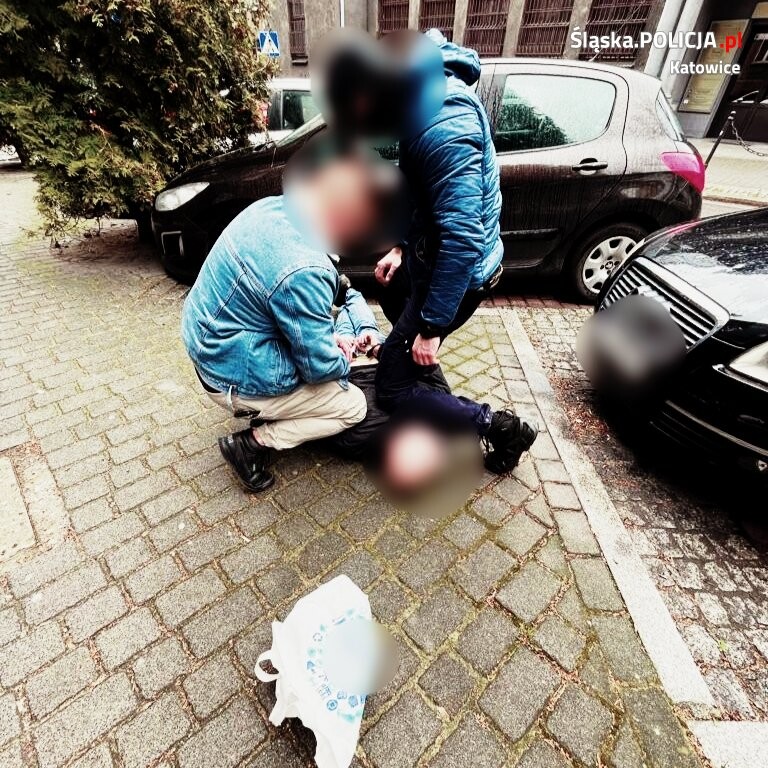 Zatrzymany fałszywy policjant chciał wyłudzić od mieszkanki Katowic 50 tys. zł